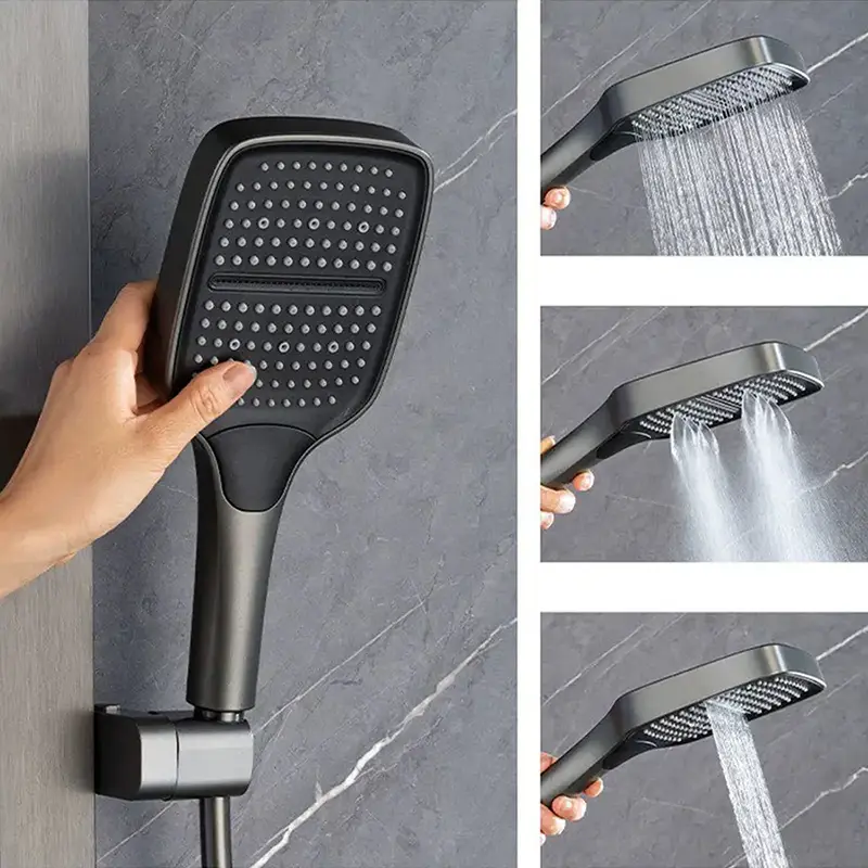 လုပ်ဆောင်ချက် 3 ခု ခလုတ်ကို Square Rain Hand Shower Head ကို ရွေးပါ။