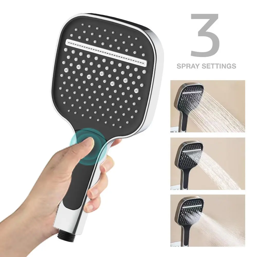ABS Square Chrome Finished Button သည် Hand Shower ကိုရွေးချယ်ပါ။