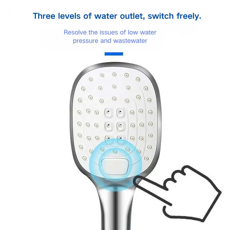 ခေတ်မီဒီဇိုင်း Chrome Plating Push Button Handheld Shower