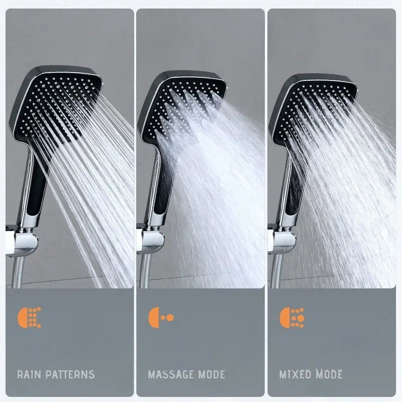 Anti-Clog Silicone Nozzles ပါသော လက်ကိုင်ရေချိုးခန်းခေါင်းကို ကိုယ်တိုင်သန့်ရှင်းရေးလုပ်ခြင်း။